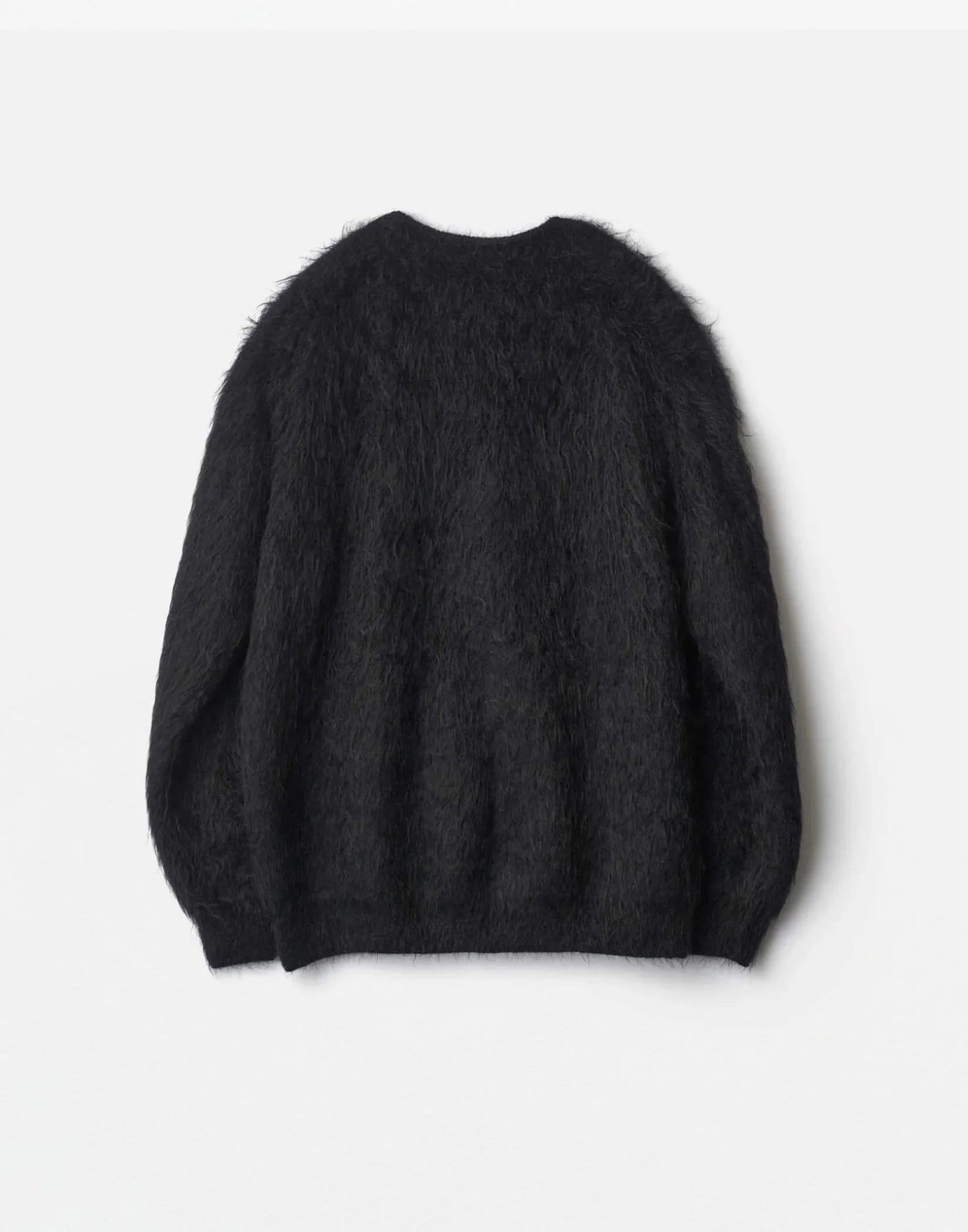 Stein - KID MOHAIR KNIT V-NECK CARDIGAN (BLACK) — EQUIPMENT